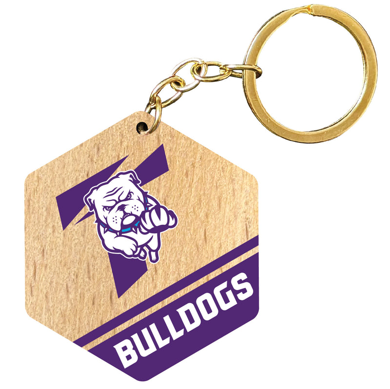 Truman State University 2" Wooden Hexagon Keychain Officially Licensed Collegiate Product Single