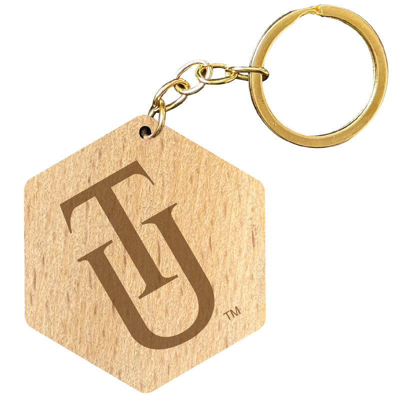 Tuskegee University 2" Engraved Wooden Hexagon Keychain Officially Licensed Collegiate Product 4-Pack