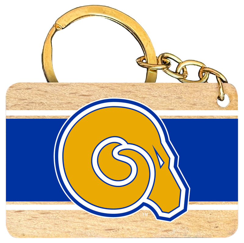 Albany State University Flat Wood Keychain 1.5" x 2.5" Officially Licensed Collegiate Product Single