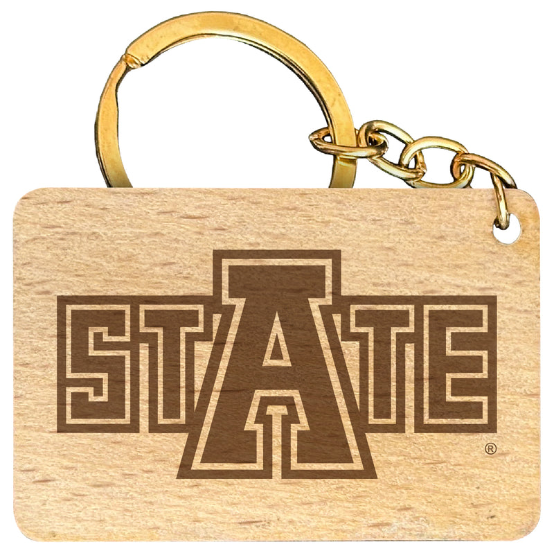 Arkansas State Engraved Flat Wood Keychain 1.5" x 2.5" Officially Licensed Collegiate Product Single