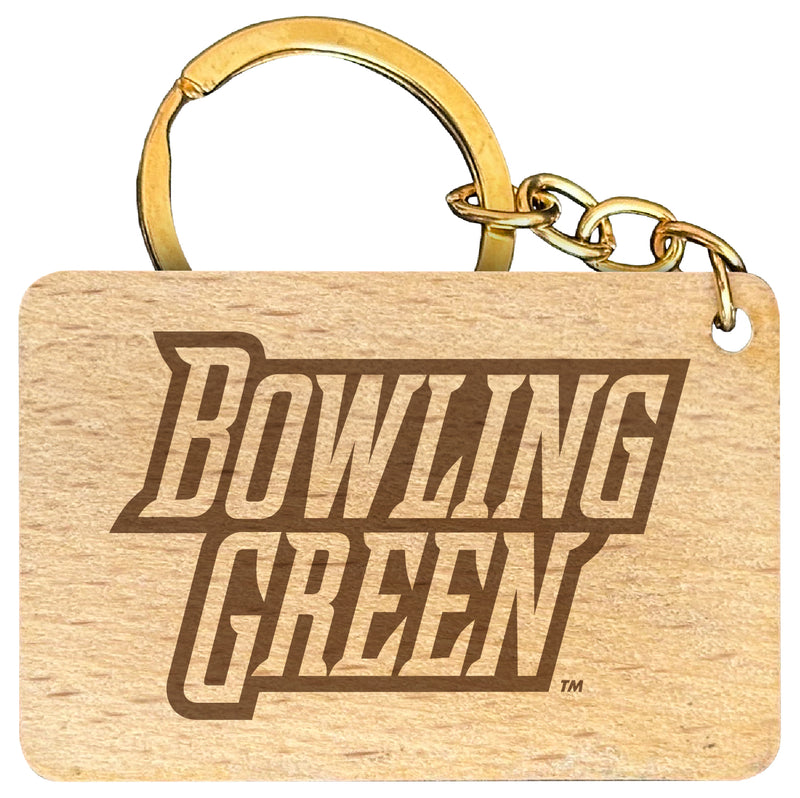 Bowling Green Falcons Engraved Flat Wood Keychain 1.5" x 2.5" Officially Licensed Collegiate Product Single