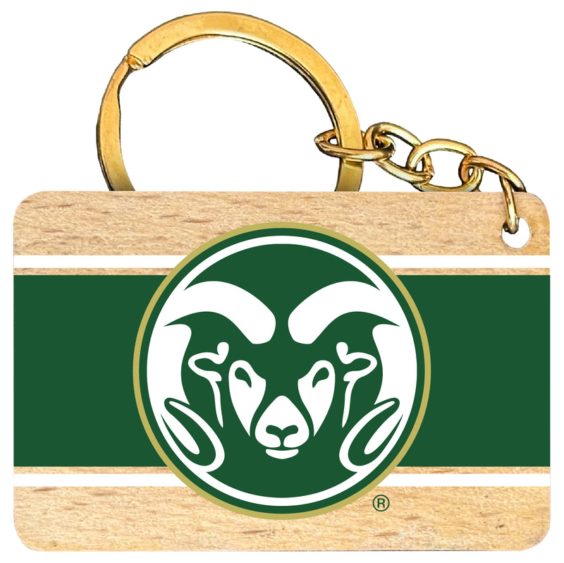 Colorado State Rams Flat Wood Keychain 1.5" x 2.5" Officially Licensed Collegiate Product Single