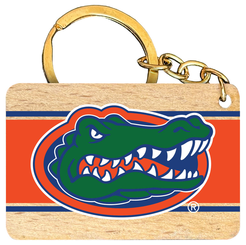 Florida Gators Flat Wood Keychain 1.5" x 2.5" Officially Licensed Collegiate Product Single
