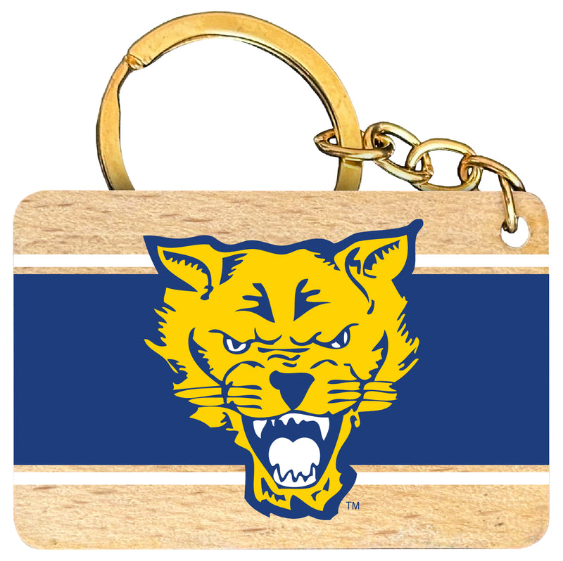 Fort Valley State University Flat Wood Keychain 1.5" x 2.5" Officially Licensed Collegiate Product 2-Pack
