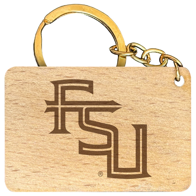 Florida State Seminoles Engraved Flat Wood Keychain 1.5" x 2.5" Officially Licensed Collegiate Product Single