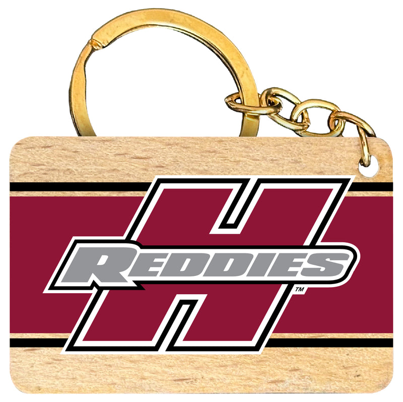 Henderson State Reddies Flat Wood Keychain 1.5" x 2.5" Officially Licensed Collegiate Product 4-Pack