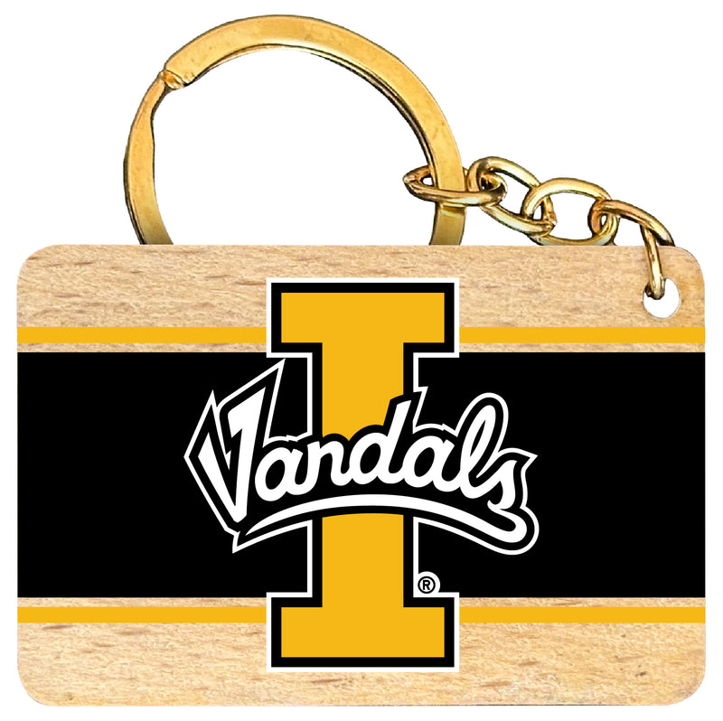 Idaho Vandals Flat Wood Keychain 1.5" x 2.5" Officially Licensed Collegiate Product Single