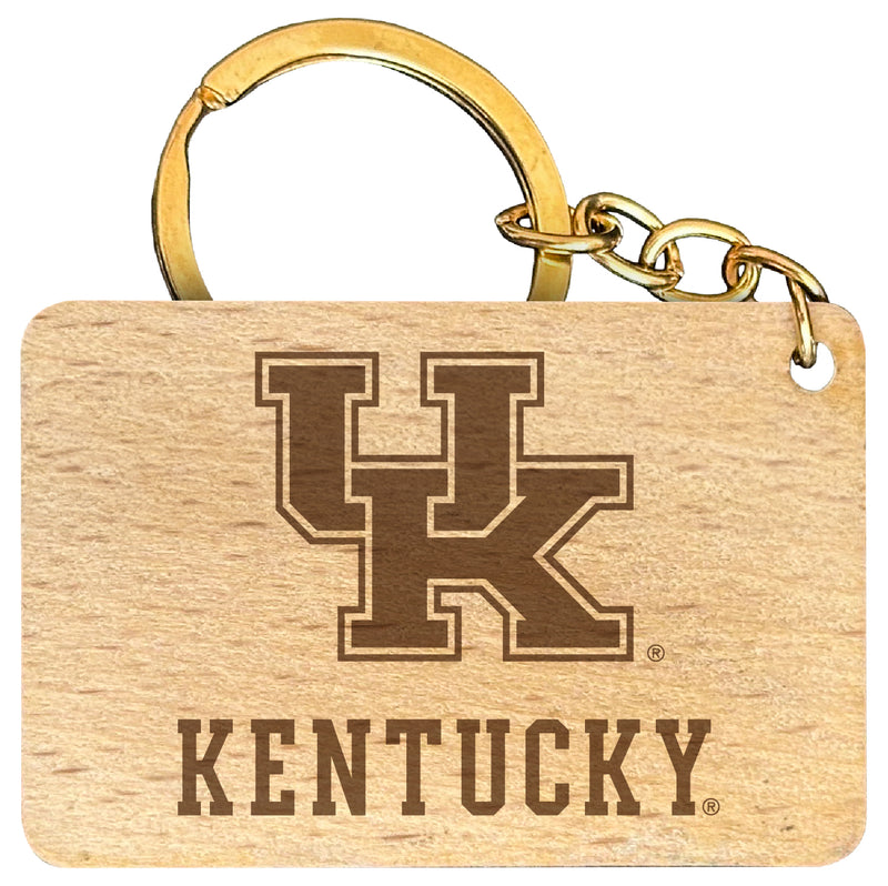 Kentucky Wildcats Engraved Flat Wood Keychain 1.5" x 2.5" Officially Licensed Collegiate Product Single