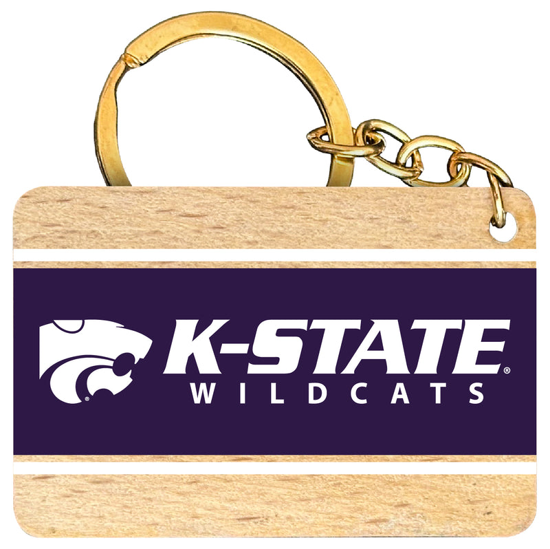 Kansas State Wildcats Flat Wood Keychain 1.5" x 2.5" Officially Licensed Collegiate Product Single
