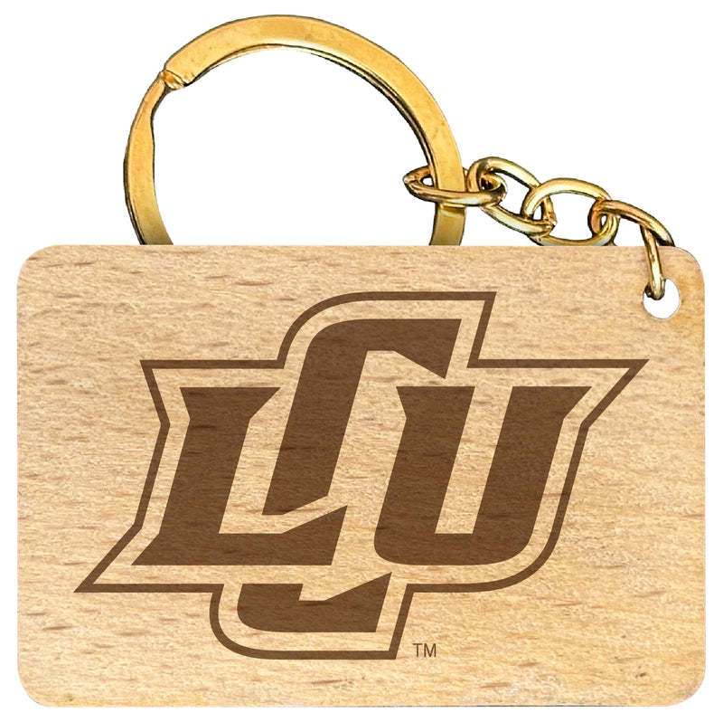 Lubbock Christian University Chaparral Engraved Flat Wood Keychain 1.5" x 2.5" Officially Licensed Collegiate Product Single