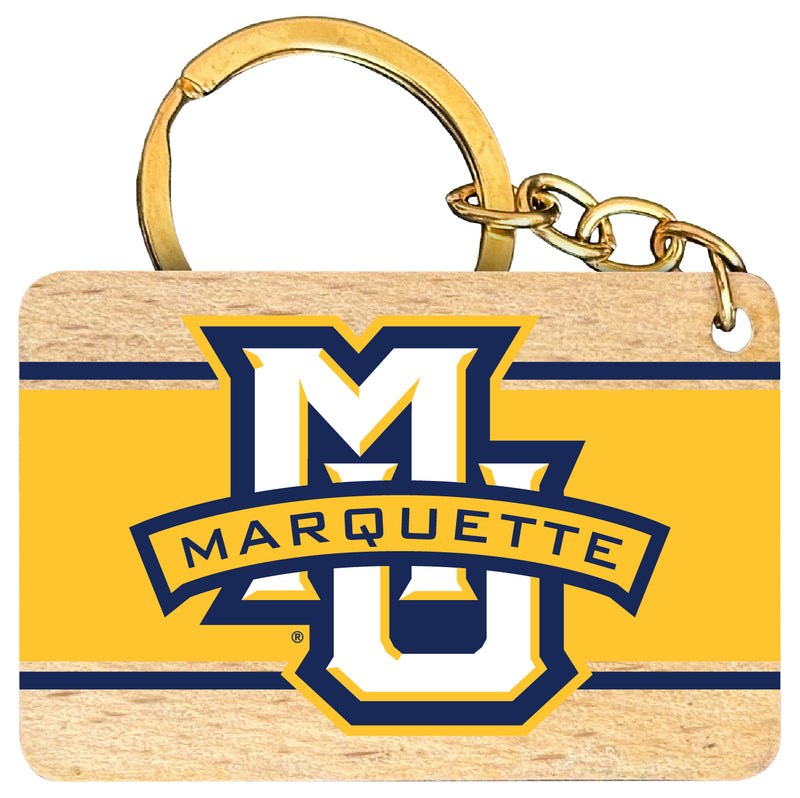 Marquette Golden Eagles Flat Wood Keychain 1.5" x 2.5" Officially Licensed Collegiate Product Single