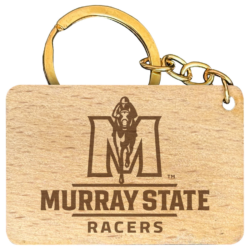 Murray State University Engraved Flat Wood Keychain 1.5" x 2.5" Officially Licensed Collegiate Product Single