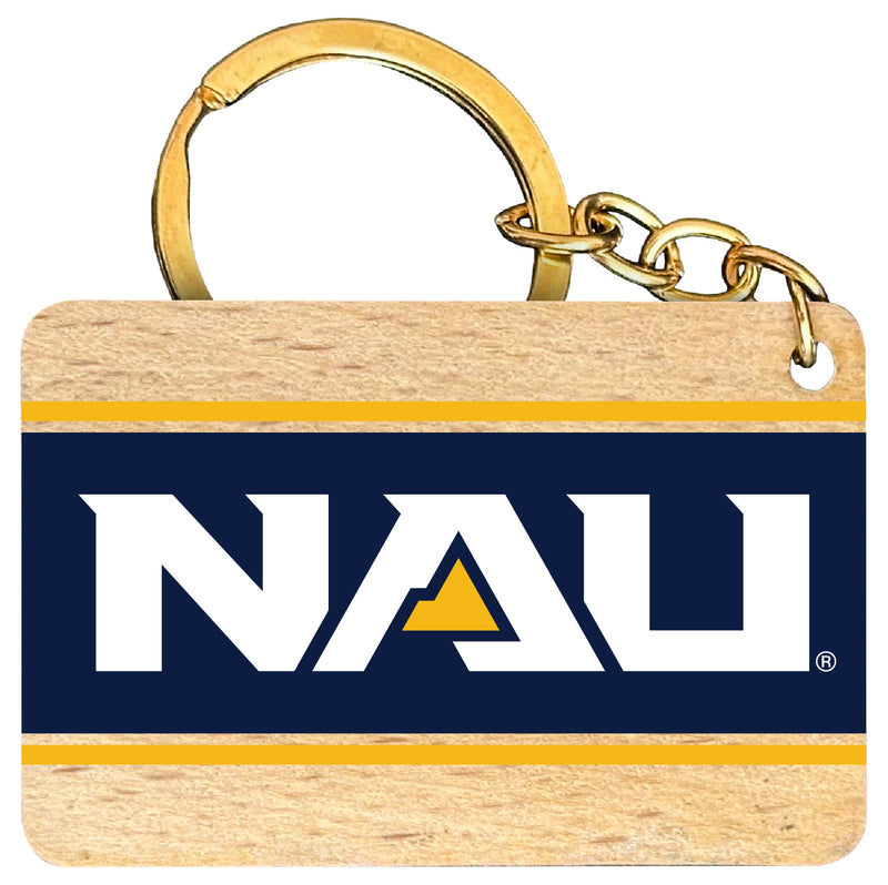 Northern Arizona University Flat Wood Keychain 1.5" x 2.5" Officially Licensed Collegiate Product 4-Pack