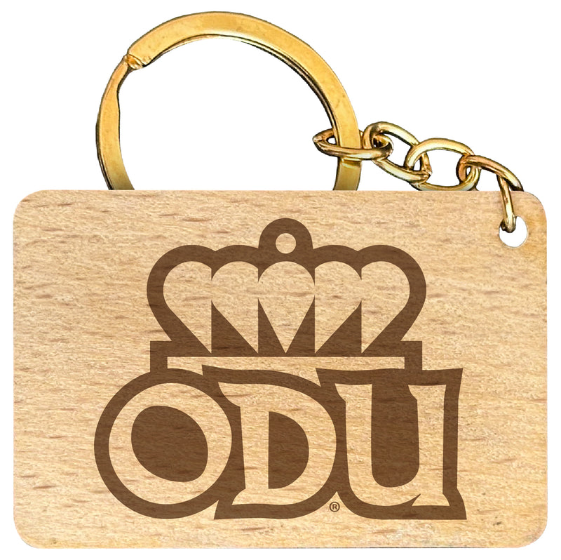 Old Dominion Monarchs Engraved Flat Wood Keychain 1.5" x 2.5" Officially Licensed Collegiate Product Single