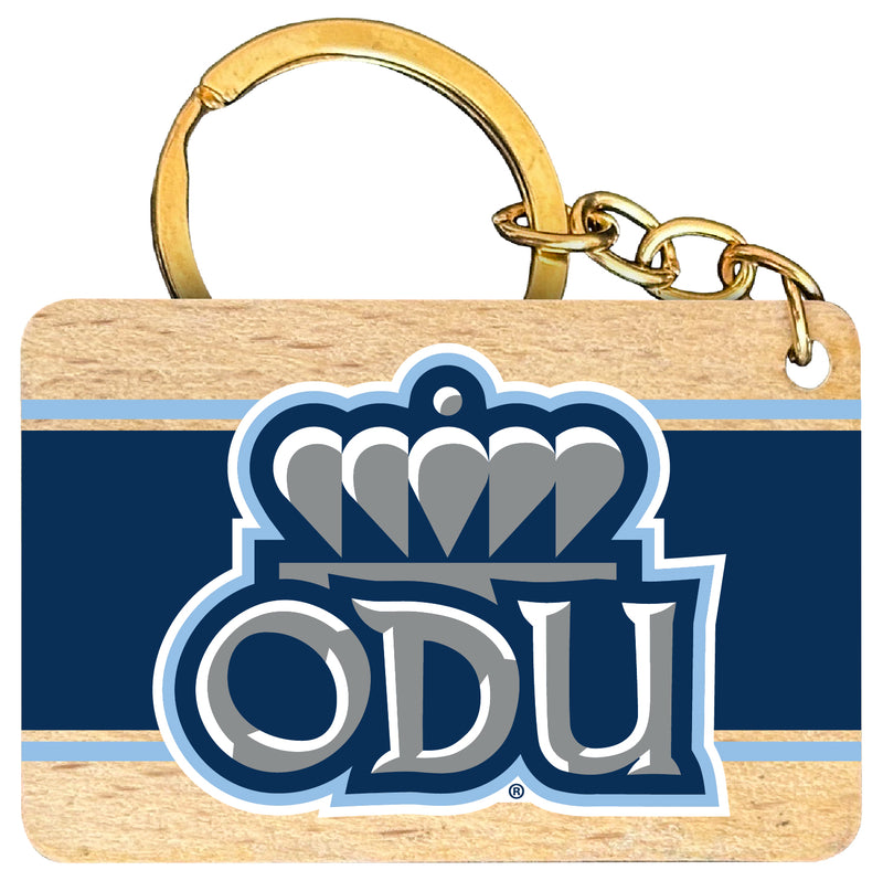 Old Dominion Monarchs Flat Wood Keychain 1.5" x 2.5" Officially Licensed Collegiate Product 4-Pack
