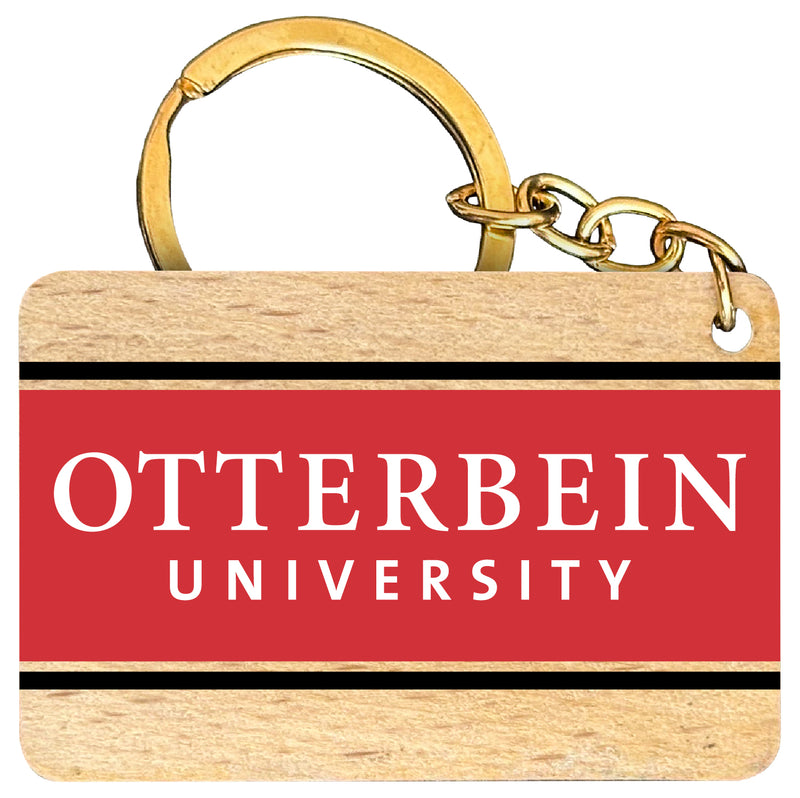 Otterbein University Flat Wood Keychain 1.5" x 2.5" Officially Licensed Collegiate Product Single
