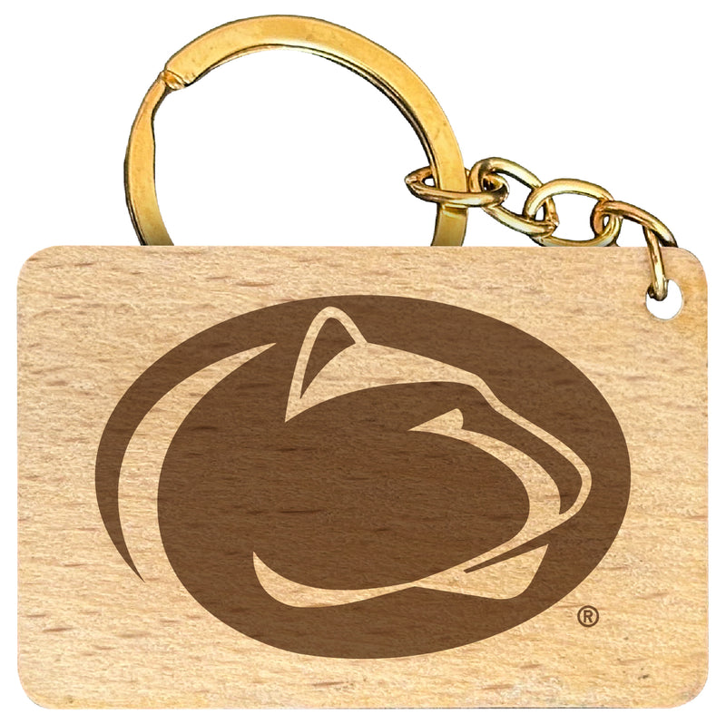 Penn State Nittany Lions Engraved Flat Wood Keychain 1.5" x 2.5" Officially Licensed Collegiate Product Single