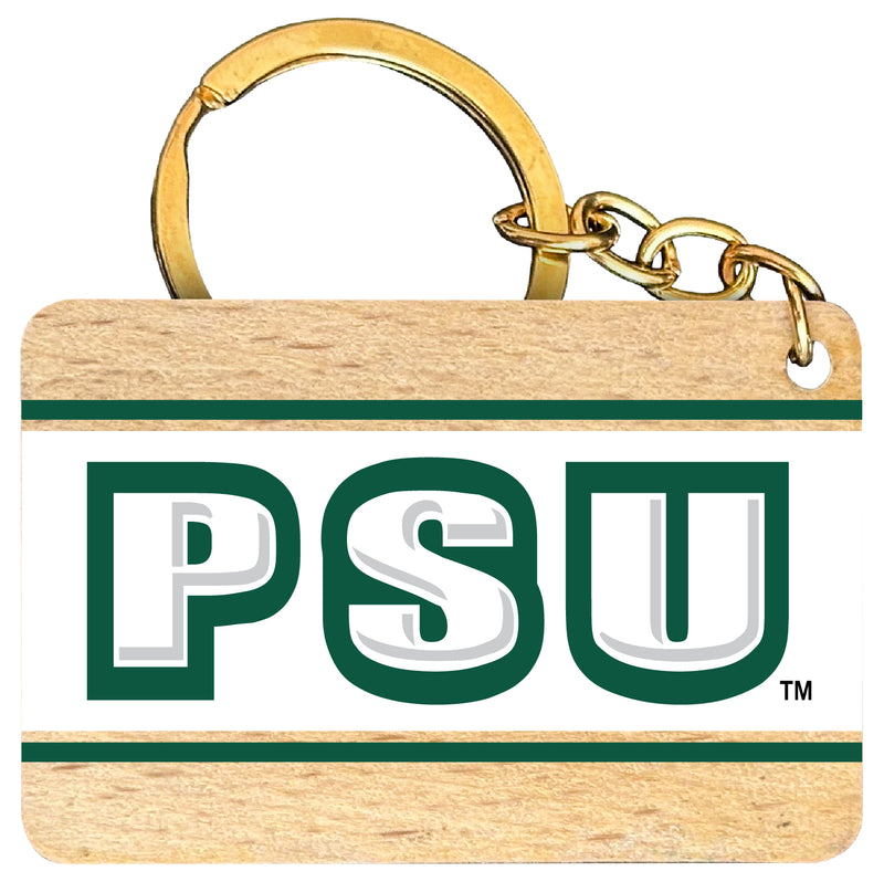 Plymouth State University Flat Wood Keychain 1.5" x 2.5" Officially Licensed Collegiate Product Single