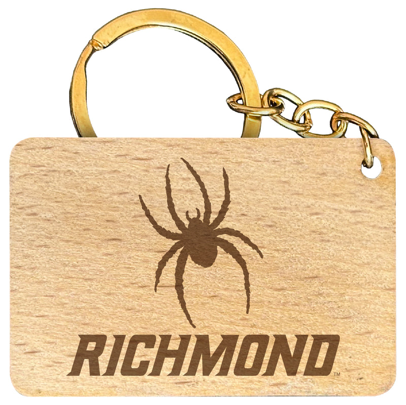 Richmond Spiders Engraved Flat Wood Keychain 1.5" x 2.5" Officially Licensed Collegiate Product Single