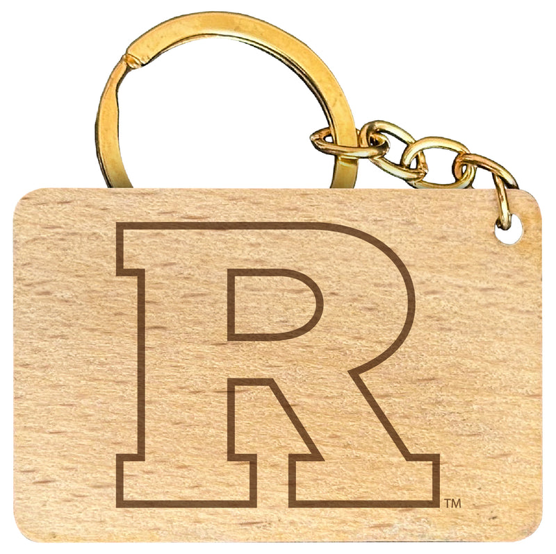 Rutgers Scarlet Knights Engraved Flat Wood Keychain 1.5" x 2.5" Officially Licensed Collegiate Product Single
