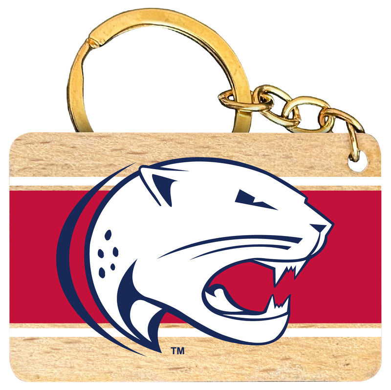 University of South Alabama Flat Wood Keychain 1.5" x 2.5" Officially Licensed Collegiate Product 4-Pack