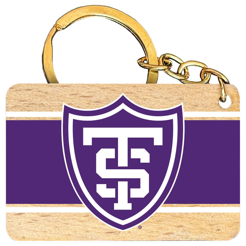 University of St. Thomas Flat Wood Keychain 1.5" x 2.5" Officially Licensed Collegiate Product Single