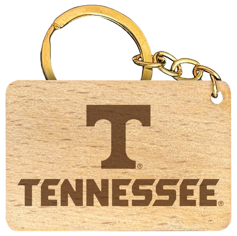 Tennessee Knoxville Volunteers Engraved Flat Wood Keychain 1.5" x 2.5" Officially Licensed Collegiate Product 2-Pack