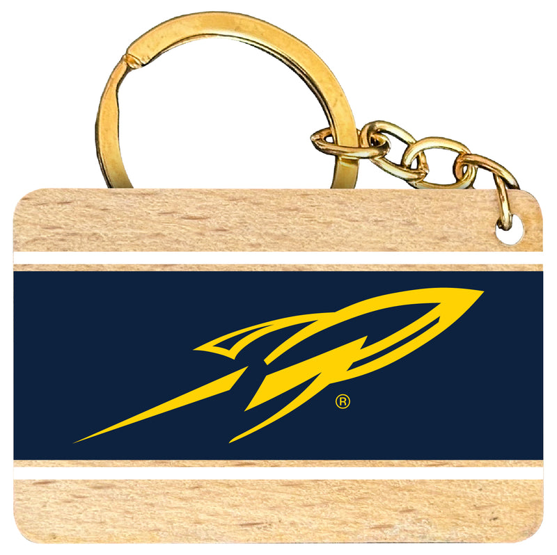 Toledo Rockets Flat Wood Keychain 1.5" x 2.5" Officially Licensed Collegiate Product 4-Pack