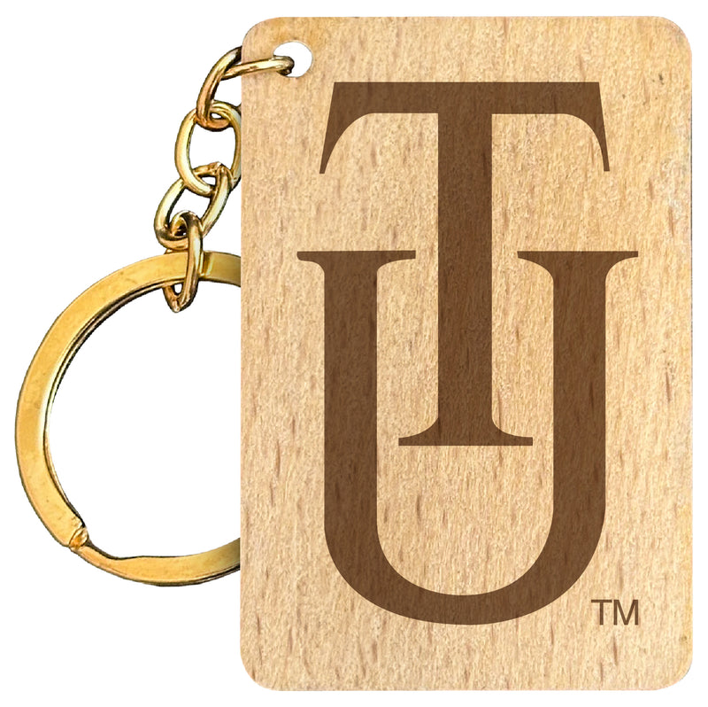 Tuskegee University Engraved Flat Wood Keychain 1.5" x 2.5" Officially Licensed Collegiate Product Single