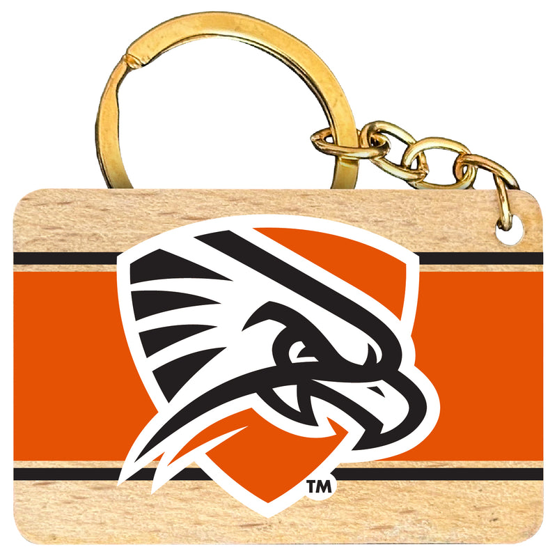 University of Texas of the Permian Basin Flat Wood Keychain 1.5" x 2.5" Officially Licensed Collegiate Product 4-Pack