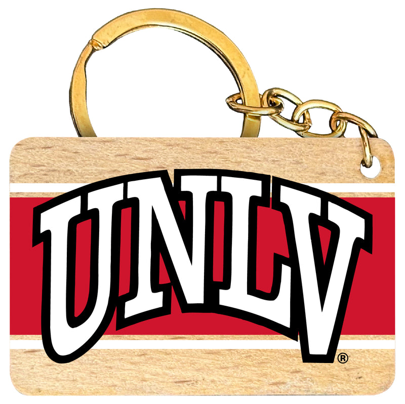 UNLV Rebels Flat Wood Keychain 1.5" x 2.5" Officially Licensed Collegiate Product Single