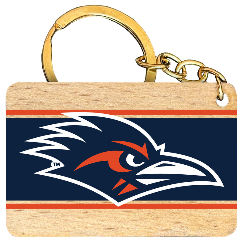 UTSA Road Runners Flat Wood Keychain 1.5" x 2.5" Officially Licensed Collegiate Product Single