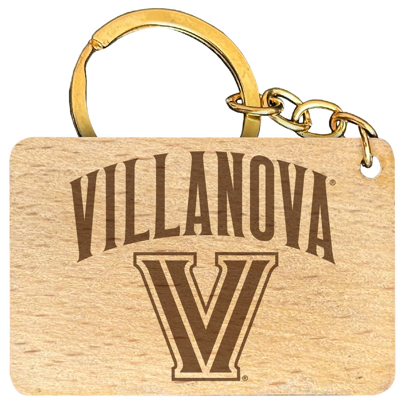 Villanova Wildcats Engraved Flat Wood Keychain 1.5" x 2.5" Officially Licensed Collegiate Product Single