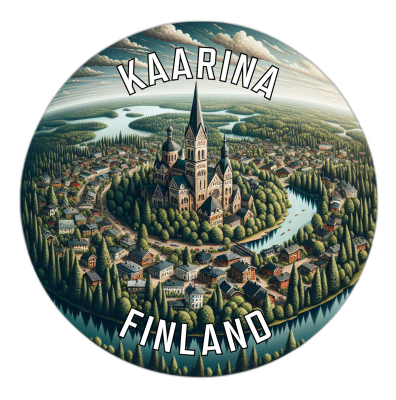 Kaarina Finland Souvenir Die Cut Flat Magnet 4-Inch