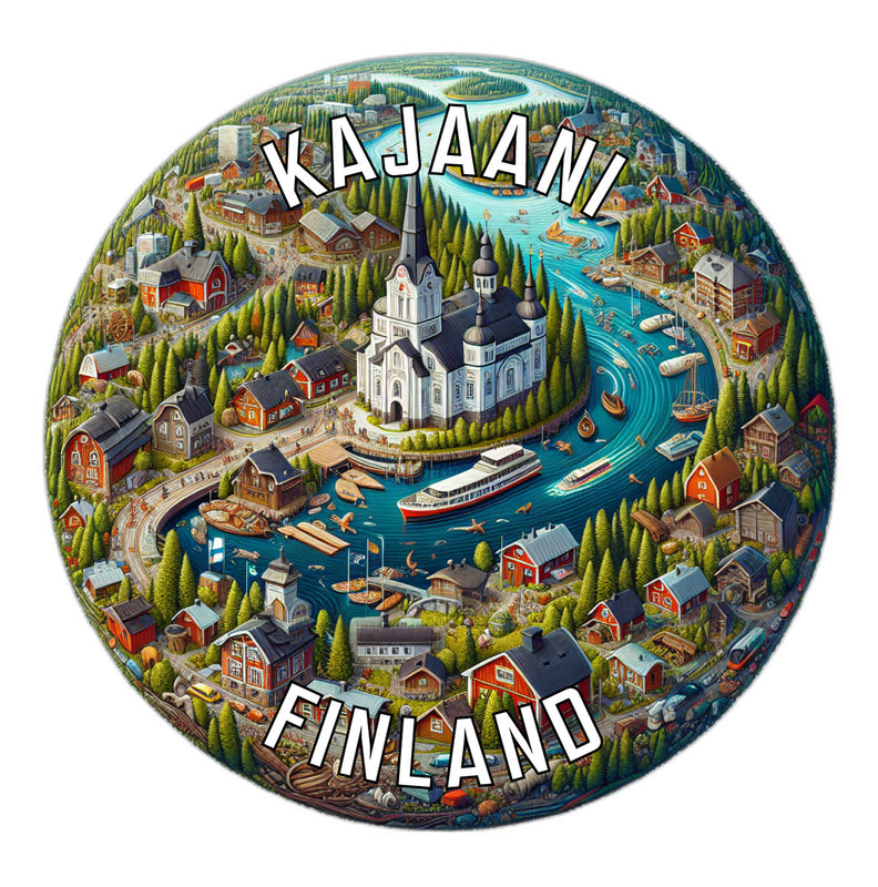 Kajaani Finland Souvenir Die Cut Flat Magnet 6-Inch