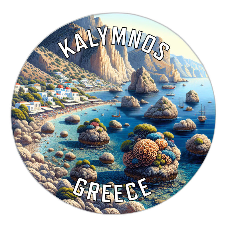 Kalymnos Greece Souvenir Die Cut Flat Magnet 2-Inch