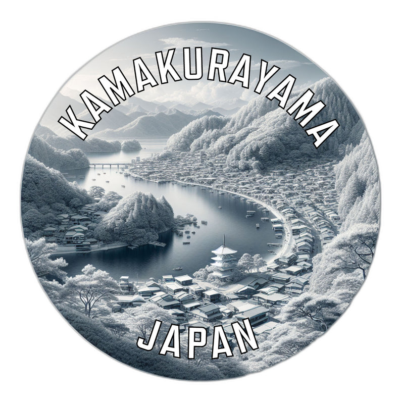 Kamakurayama Japan Souvenir Die Cut Flat Magnet 2-Inch