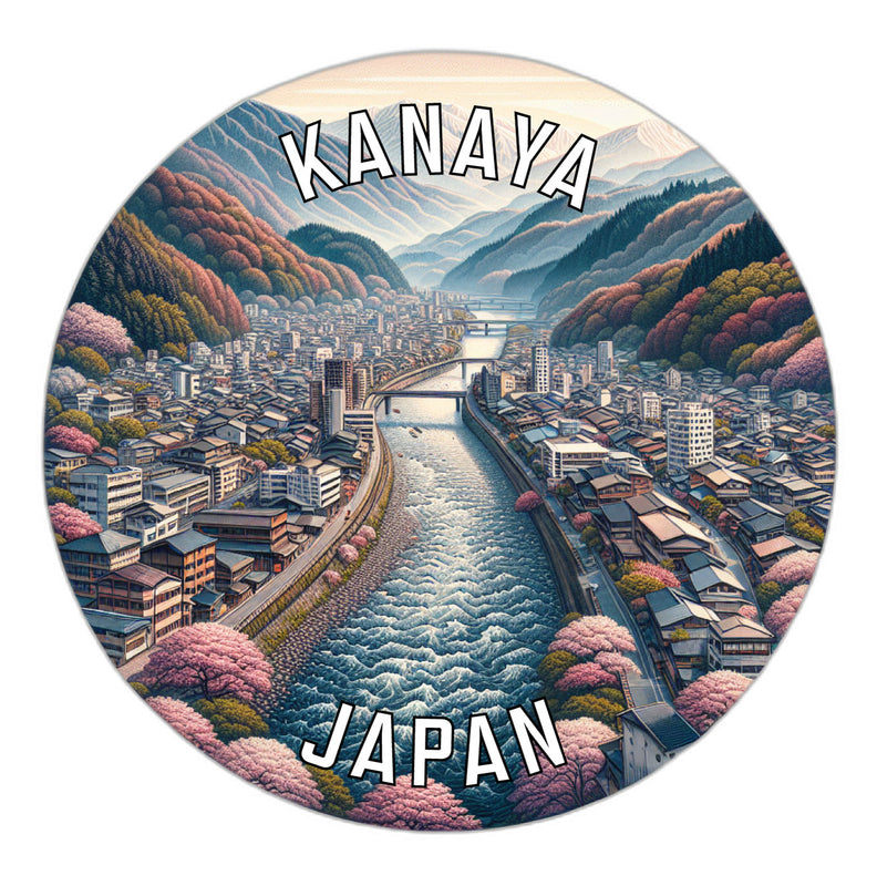 Kanaya Japan Souvenir Die Cut Flat Magnet 3-Inch