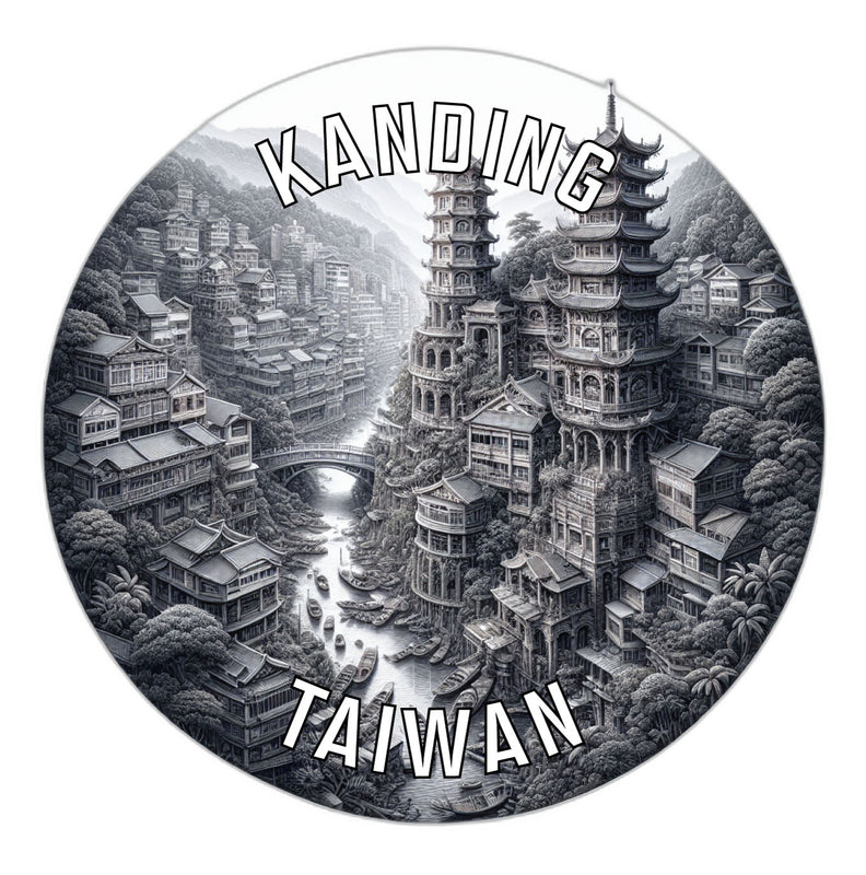 Kanding Taiwan Souvenir Die Cut Flat Magnet 2-Inch