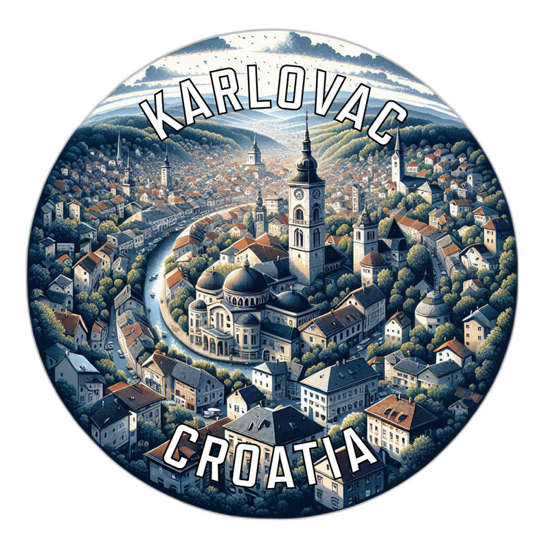 Karlovac Croatia Souvenir Die Cut Flat Magnet 2-Inch
