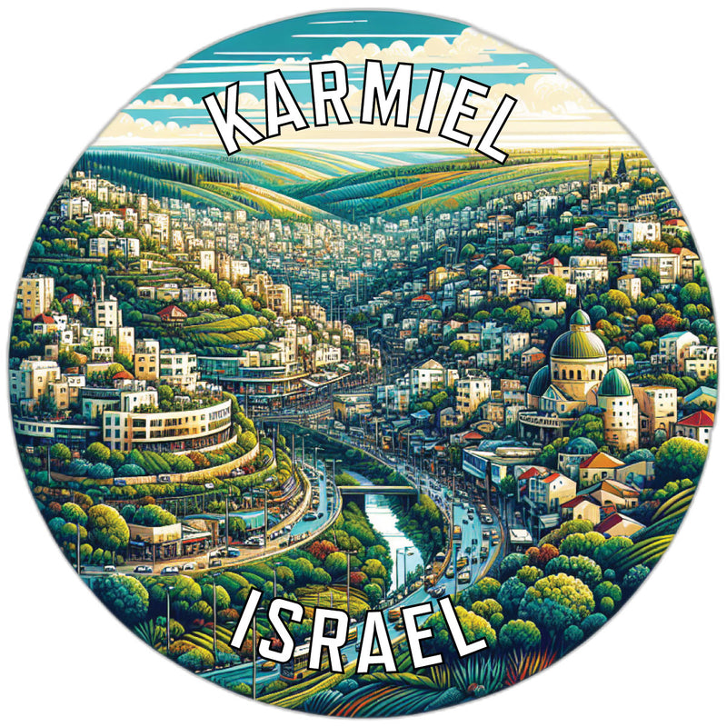 Karmiel Israel Souvenir Die Cut Flat Magnet 2-Inch