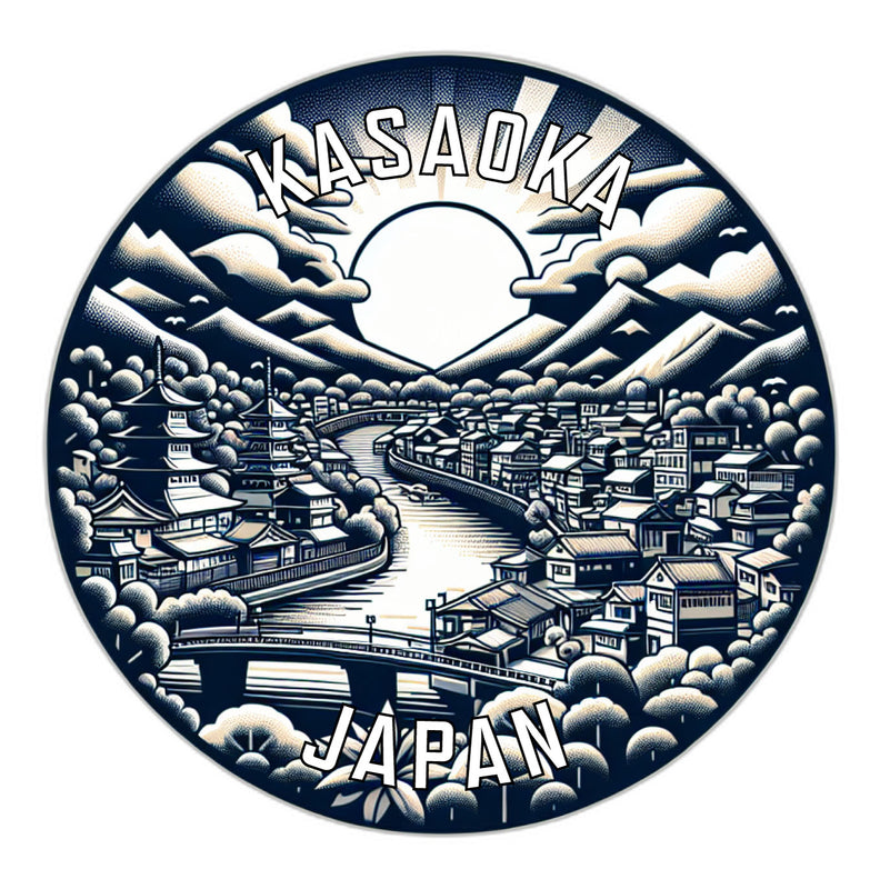 Kasaoka Japan Souvenir Die Cut Flat Magnet 2-Inch