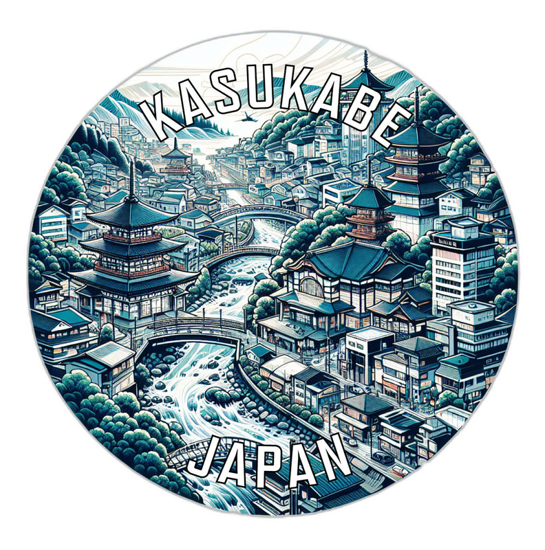 Kasukabe Japan Souvenir Vinyl Decal Sticker 2-Inch