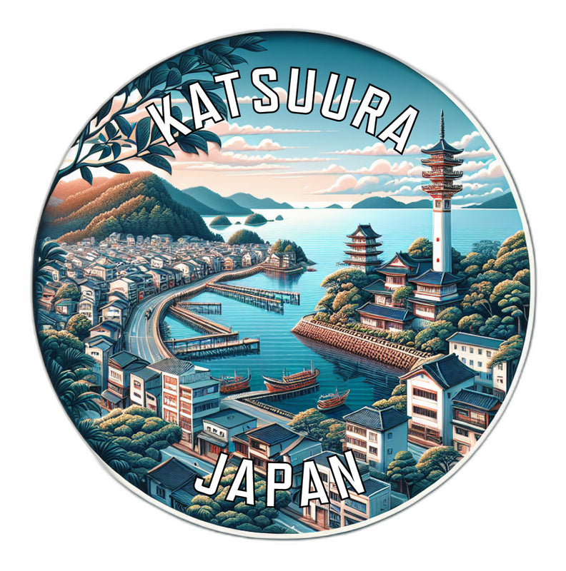Katsuura Japan Souvenir Die Cut Flat Magnet 2-Inch