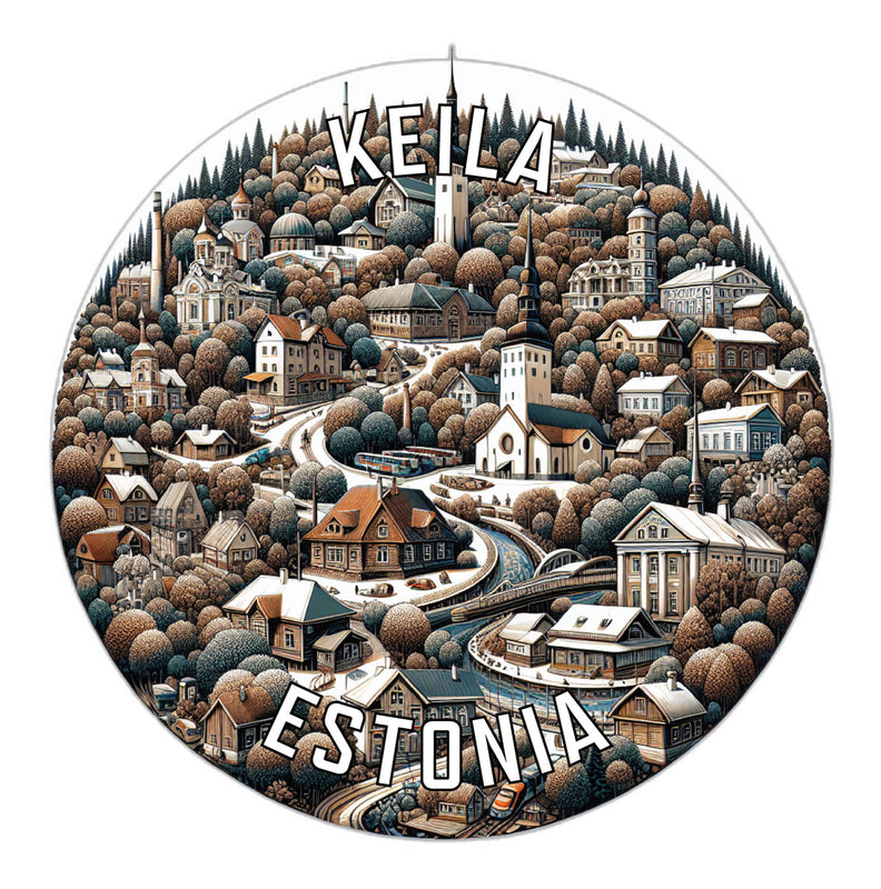 Keila Estonia Souvenir Die Cut Flat Magnet 6-Inch