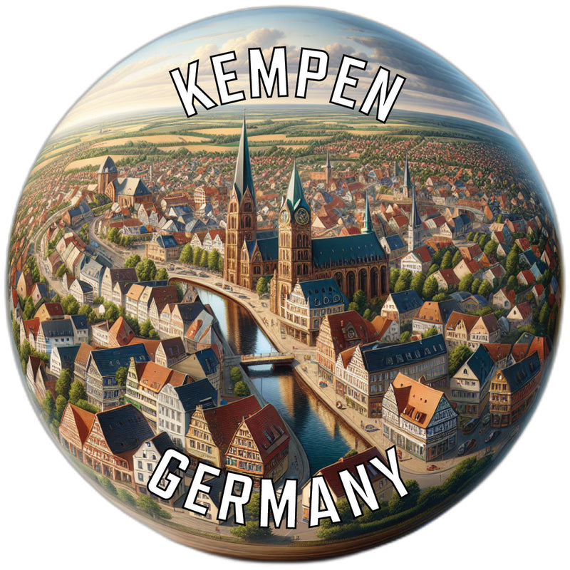 Kempen Germany Souvenir Die Cut Flat Magnet 2-Inch