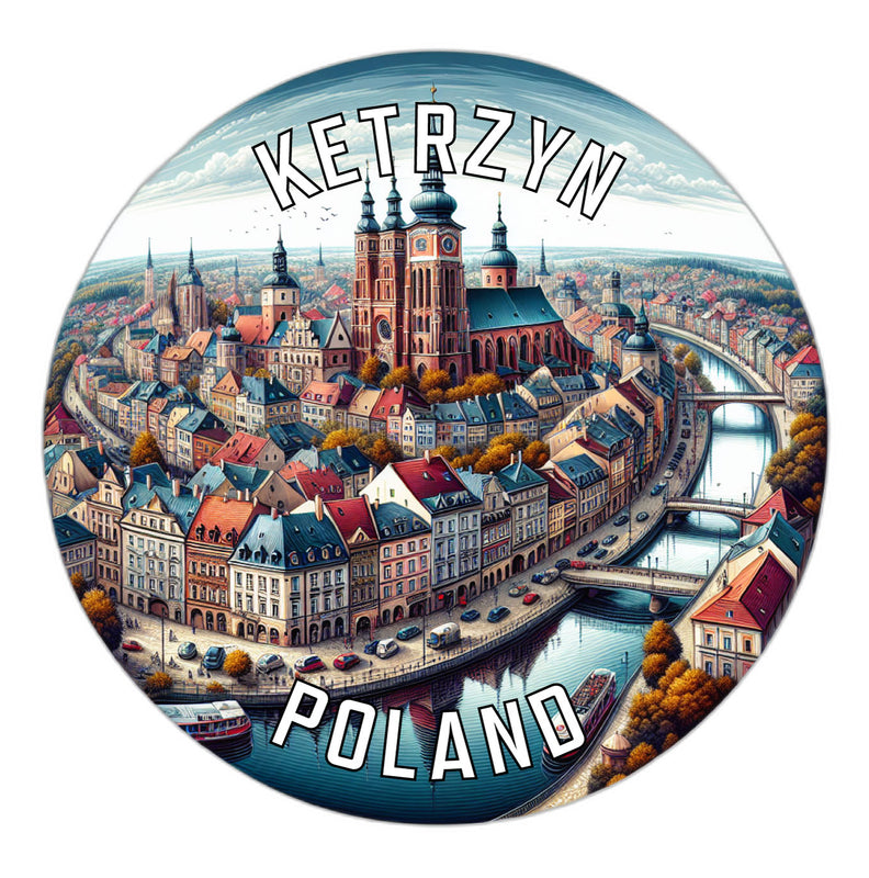 Ketrzyn Poland Souvenir Die Cut Flat Magnet 2-Inch