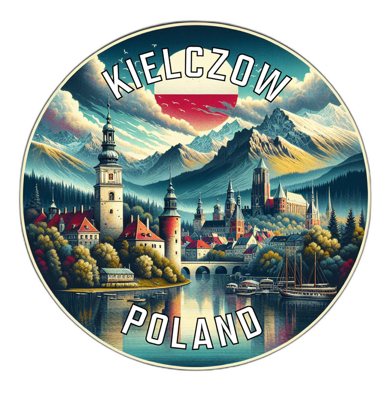 Kielczow Poland Souvenir Die Cut Flat Magnet 4-Inch