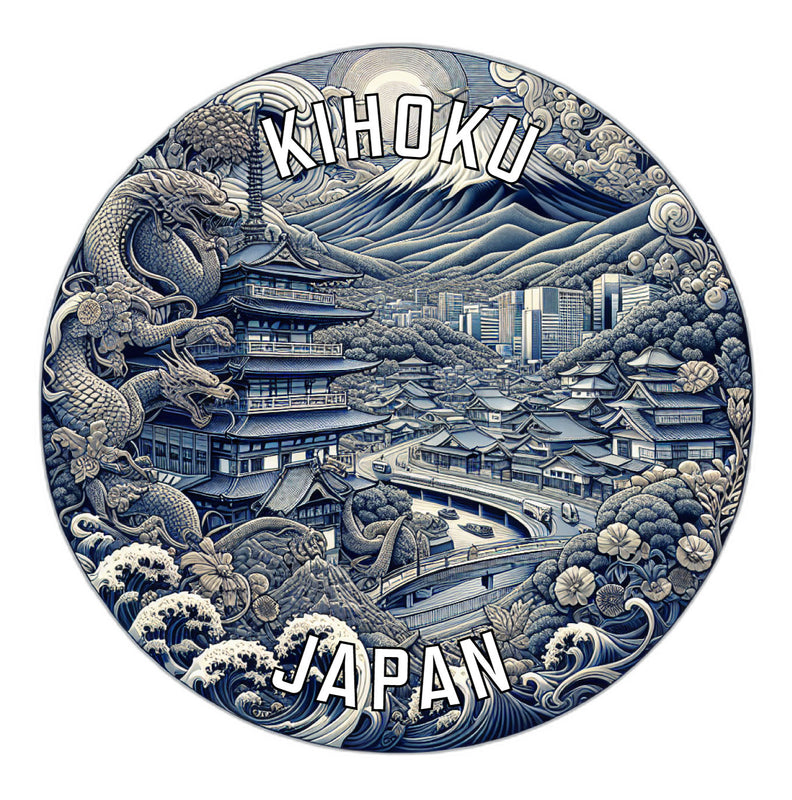 Kihoku Japan Souvenir Vinyl Decal Sticker 3-Inch