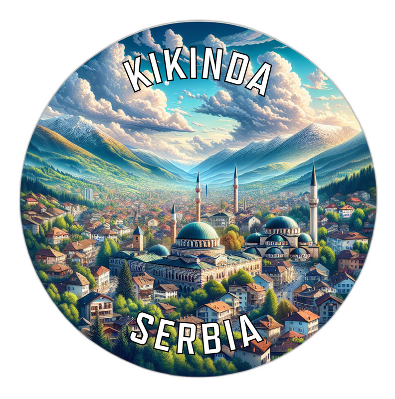 Kikinda Serbia Souvenir Die Cut Flat Magnet 2-Inch